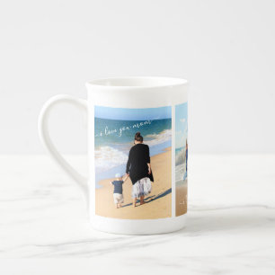 Caneca De Porcelana Amo Minha Família - Colagem de Fotos e Texto Pers