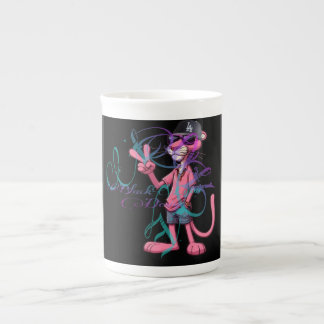 Caneca De Porcelana Amo pantera cor-de-rosa