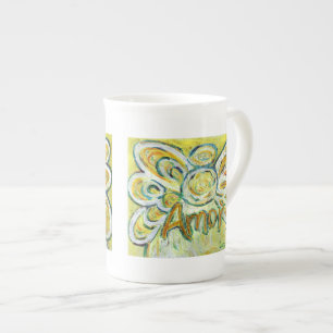 Caneca De Porcelana Amor (Amor) Angel Word Bone China Mug