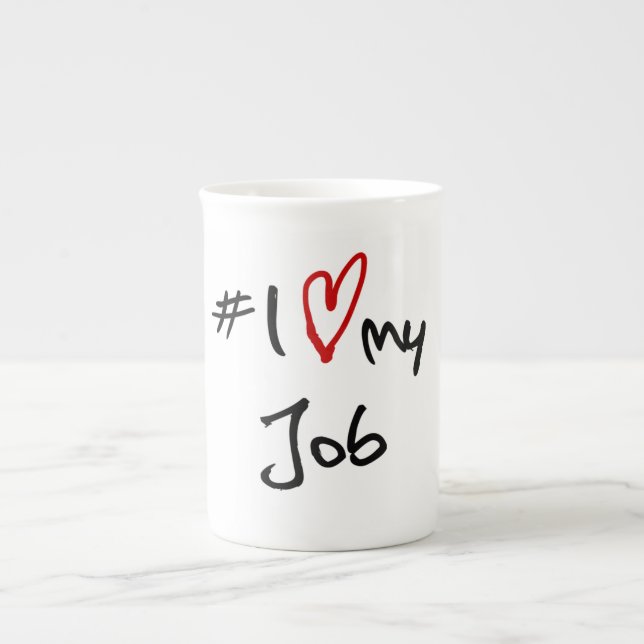Caneca De Porcelana # amor de I meu trabalho (Frente)