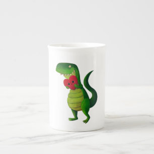 Caneca De Porcelana Amor do dinossauro de RAWR