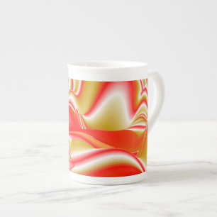 Caneca De Porcelana Amor e Abstrato 3D Rainbowart Dourado