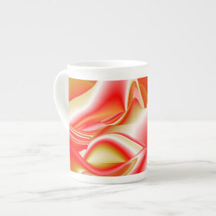 Caneca De Porcelana Amor e Abstrato 3D Rainbowart Dourado