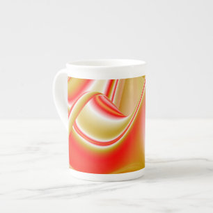 Caneca De Porcelana Amor e Abstrato 3D Rainbowart Dourado