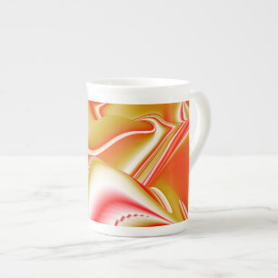 Caneca De Porcelana Amor e Abstrato 3D Rainbowart Dourado