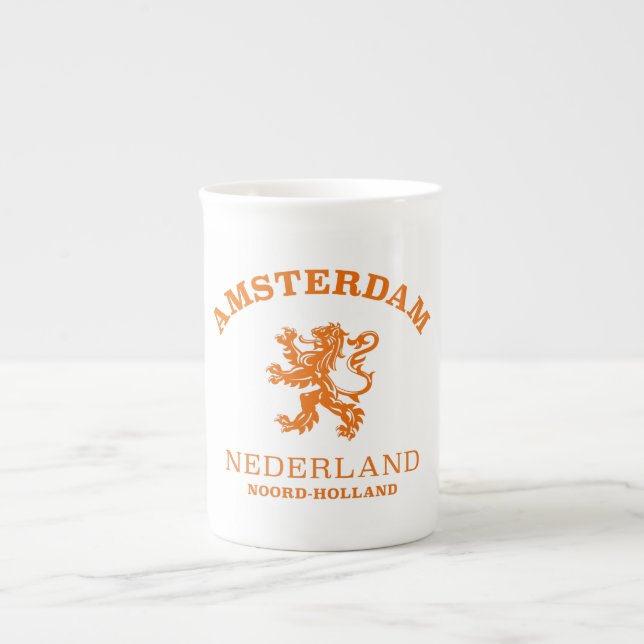 Caneca De Porcelana AMSTERDAM Países Baixos (Frente)