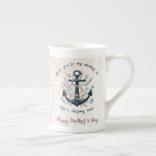 Caneca De Porcelana Âncora Steadfast - Dia de as mães
