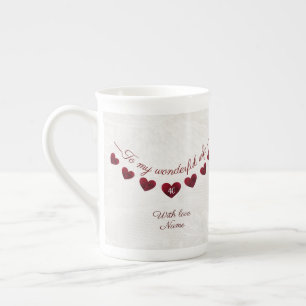 Caneca De Porcelana aniversário de 40 anos amoreira romântica do coraç