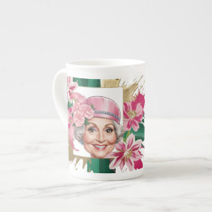 Caneca De Porcelana Aniversário de 70 elegante com Caricatura de Senho