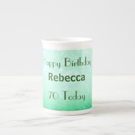 Caneca De Porcelana Aniversário do Na moda 70 Personalizado