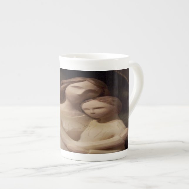 Caneca De Porcelana Anjo e Criança (Frente Esquerda)