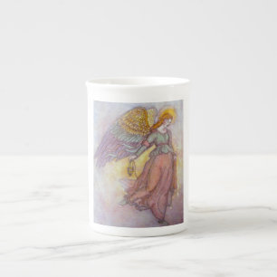 Caneca De Porcelana Anjo, na luz