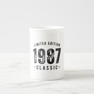 Caneca De Porcelana Ano de Nascimento Clássico de 1987