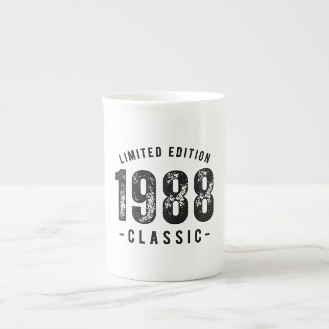 Caneca De Porcelana Ano de Nascimento Clássico de 1988 (Frente)
