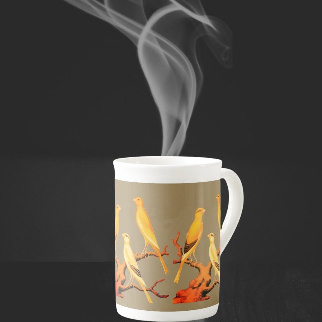 Caneca De Porcelana Antique Yorkshire  Canaries  -  (Criador carregado)