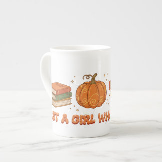Caneca De Porcelana Apenas uma garota que ama queda - O touro do outon