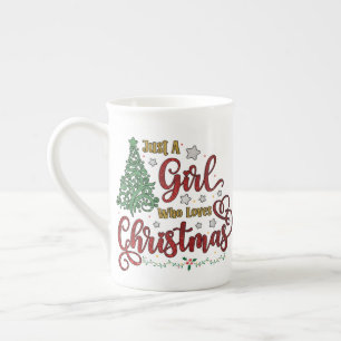 Caneca De Porcelana Apenas Uma Menina Que Ama O Natal