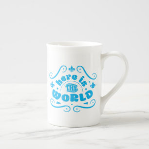 Caneca De Porcelana Aqui está o mundo