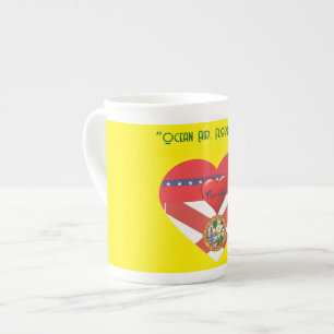 Caneca De Porcelana Ar do Oceano da Flórida