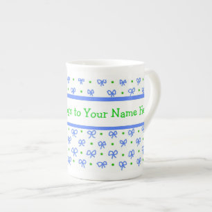 Caneca De Porcelana Arcos Azul/Verde/Branco Mini-impressão China Mug