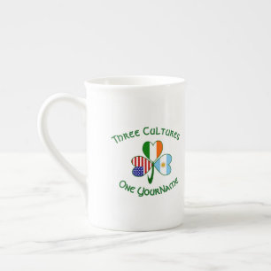 Caneca De Porcelana Argentina Irlanda EUA Trevo Personalizado