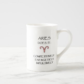 Caneca De Porcelana "Aries Faz..." Designer Bone China Mug