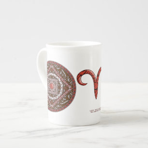 Caneca De Porcelana Aries Mandala Specialty Mug