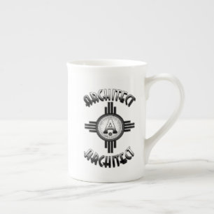 Caneca De Porcelana Arquiteto Retro - Arquitetos Merch