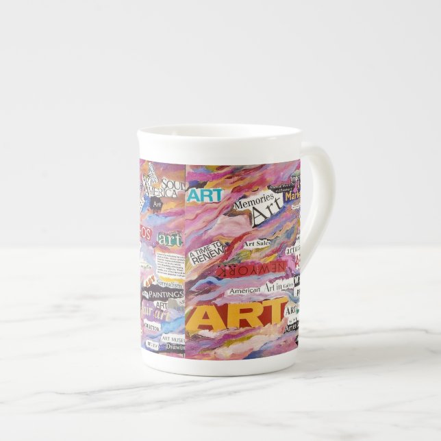 Caneca De Porcelana Art Bone China Mug (Frente Esquerda)