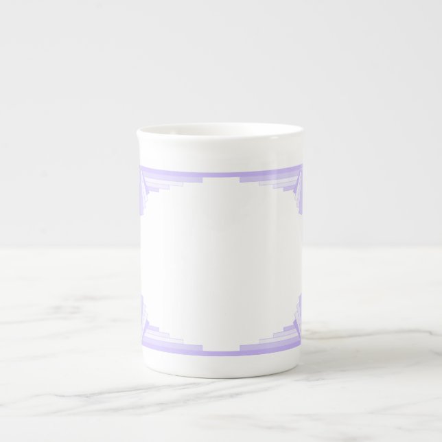 Caneca De Porcelana Art Deco Pattern in Lilac (Frente)