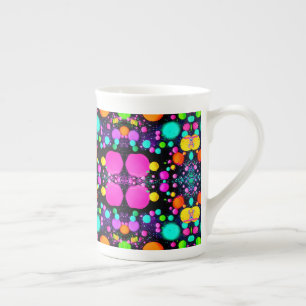 Caneca De Porcelana arte abstrata brilhante
