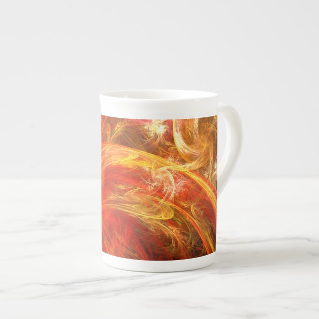 Caneca De Porcelana Arte abstrata Firestorm Nova (Frente Esquerda)