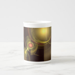 Caneca De Porcelana Arte Abstrato de Conexão Inteira