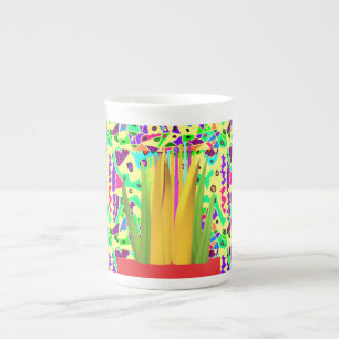 Caneca De Porcelana Arte com padrão bonito britânico surreal
