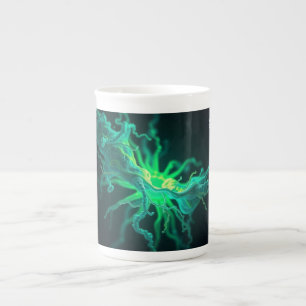 Caneca De Porcelana Arte de Célula Biológica de Enfermeira Médica Pers