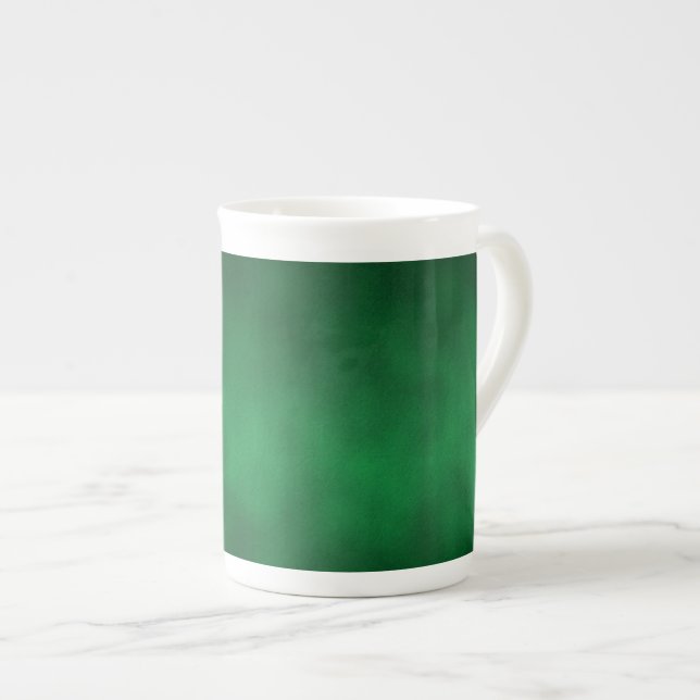 Caneca De Porcelana Arte de Fundo Ombre Gótico Verde (Frente Esquerda)