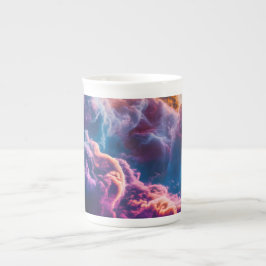 Caneca De Porcelana Arte de Nebulosa Espacial Abstrata - Cósmico Color