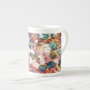Caneca De Porcelana Arte Legal e moderna do padrão de flor romântico