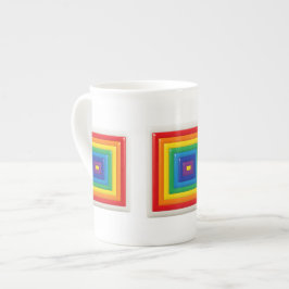 Caneca De Porcelana Arte Pop Geométrica Brilhante