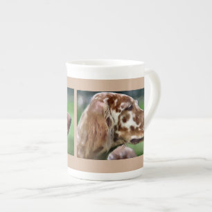 Caneca De Porcelana Arte setter em inglês