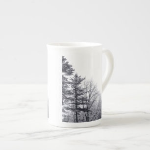 Caneca De Porcelana Árvores cobertas por neve: Verticais