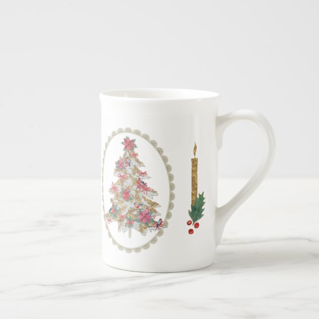 Caneca De Porcelana Árvores de Natal Quintas (Direita)