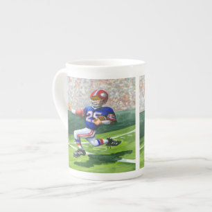 Caneca De Porcelana Atravessando a Linha de Meta para um Retoque