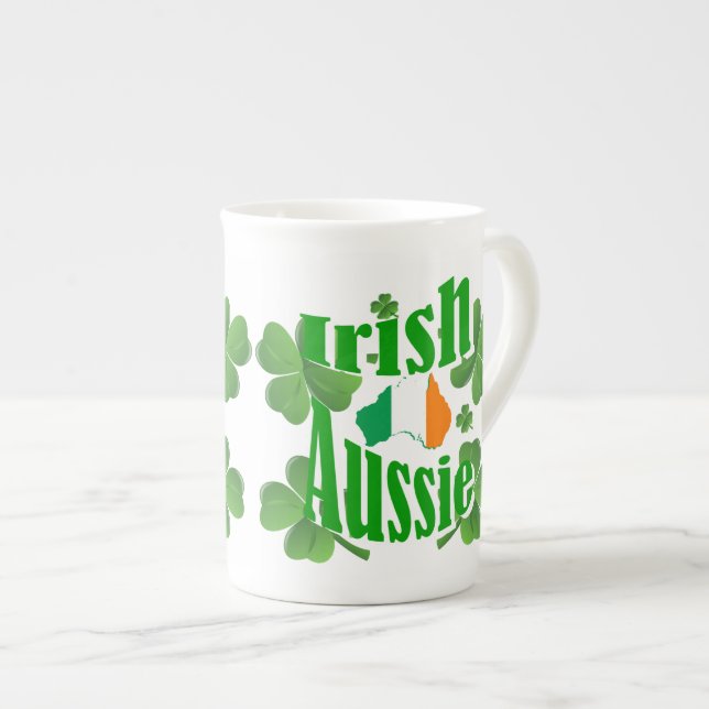 Caneca De Porcelana aussie irlandesa (Frente Esquerda)