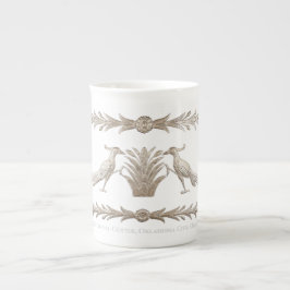 Caneca De Porcelana Ave de alumínio e Reed