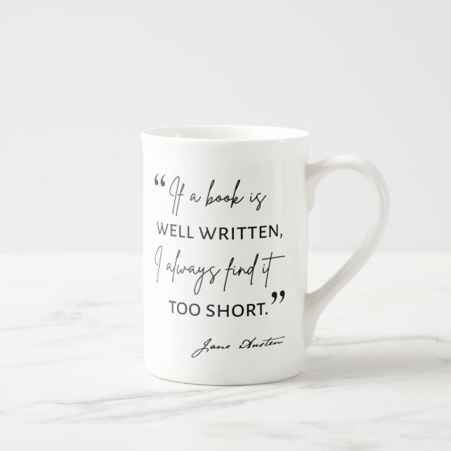 Caneca De Porcelana Avid Reader II - Cotação Jane Austen (Direita)