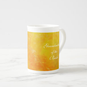 Caneca De Porcelana Avó da laranja-flor-selvagem-noiva