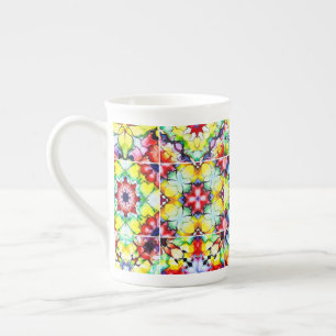 Caneca De Porcelana Azulejos do Mediterrâneo, Azulejos de Tinta Álcool
