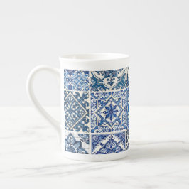 Caneca De Porcelana Azulejos do Mediterrâneo, Portugal, Azulejo, Majol