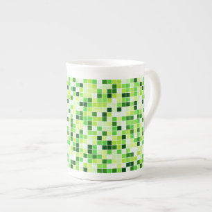 Caneca De Porcelana Azulejos piscinas, Azulejos Mosaicos Verdes, Padrã